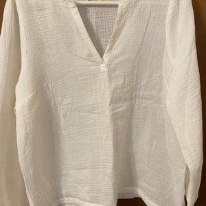 Marine Layer white long sleeve blouse